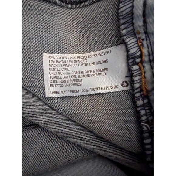 Women's High-Rise Skinny Jeans -Ava & Viv- Blue Size 26R - Picture 6 of 6